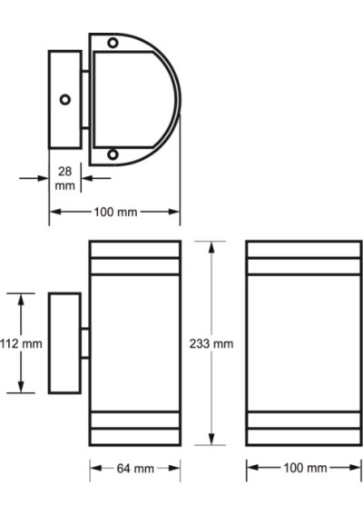 Oprawa elewacyjna Kortek 2x GU10 szara RAL7040 | LEDownia.pl