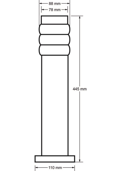 Outdoor Bollard Light Lula 1x E27 65cm Stainless Steel