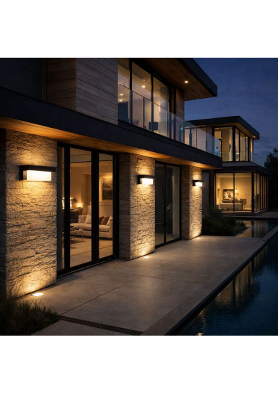 Architectural facade luminaire Velora black 12W IP54