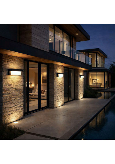 Architectural facade luminaire Velora black 12W IP54
