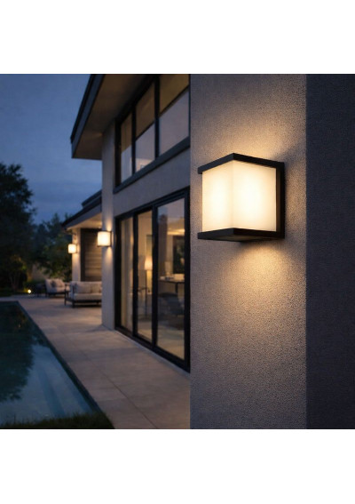 Velora-Q facade luminaire 1x E27 Black | LEDownia.pl