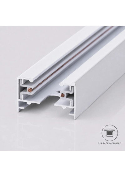 1-Phase Prismor White Surface-Mounted Track 2.0m