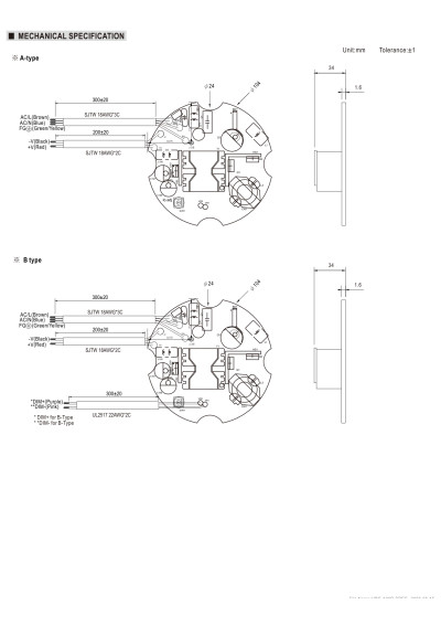 Zasilacz LED CV+CC Mean Well HBG-100P-60A 96 W – wymiary