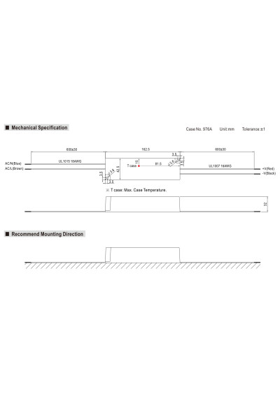 Zasilacz LED CV Mean Well LPV-60-36 60 W 36 V DC – wymiary