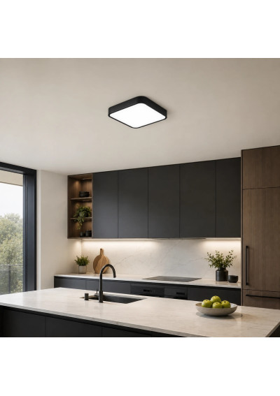 Luxa LED Ceiling Light 2E27 Anthracite 330x330x80