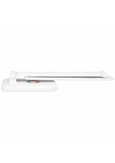 Alm White LED desk lamp in folded position