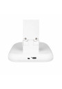 USB-C port and power controls of the Alm White lamp