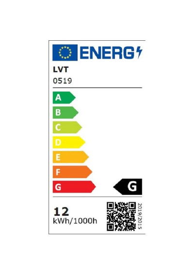 Etykieta energetyczna lampy biurkowej Alm White 12W
