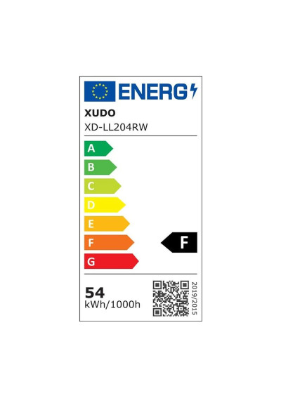 Energy label for the Wave 54W LED ceiling light – class F