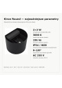 Kiron Round – plansza parametrów 2×3 W, 3000 K, IP54 i IK08