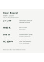 Kiron Round czarny – parametry światła i zasilania: 2×3 W, 4000 K, 196 lm, AC 230 V