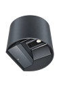 Anthracite Kiron Round 2×3W 4000K wall light – underside view of LED modules and beam shutters