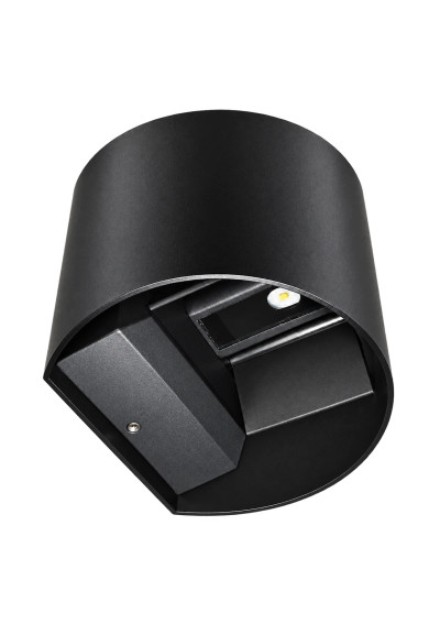 Czarna oprawa Kiron Round 2×3W 4000K – widok od dołu na moduły LED i przesłony