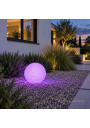 Garden sphere light E27 40 cm stone-effect violet light