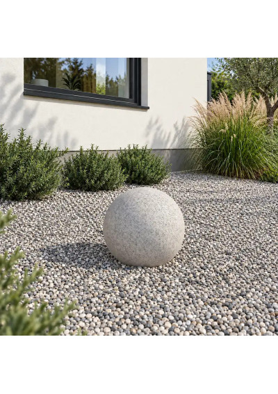 Garden sphere light E27 40 cm stone-effect in the garden