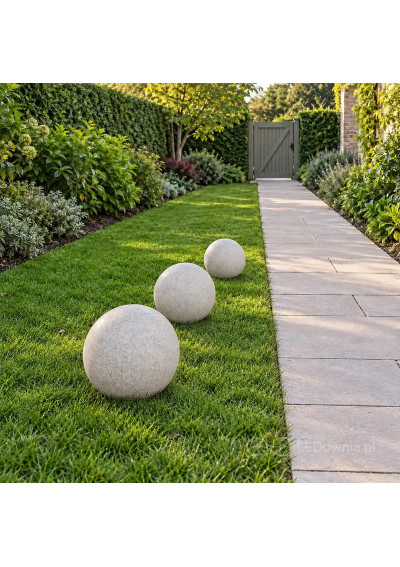 Garden sphere light E27 40 cm stone-effect in the garden