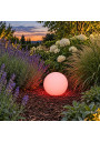 White E27 garden globe 35 cm red light effect