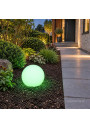 White E27 garden globe 35 cm green light effect