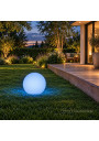 White E27 garden globe 35 cm blue light effect