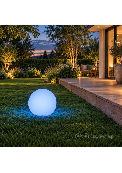 White E27 garden globe 35 cm blue light effect