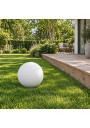 White E27 garden globe 35 cm in the garden