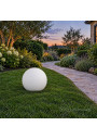 White E27 garden globe 35 cm in the garden