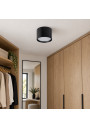 Black Tessa GX53 on a dressing room ceiling – AI visualisation, lamp sold separately