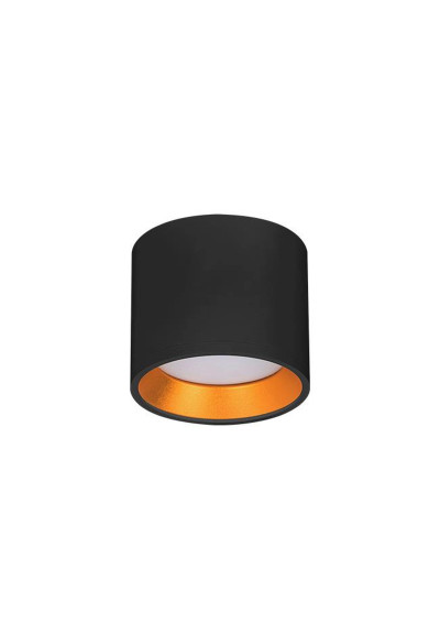 Black and gold Golda GX53 – lower view with an example lamp, lamp sold separately