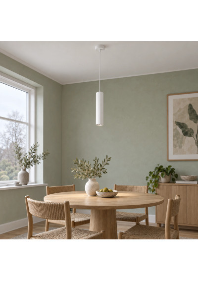 Tessa XD-IK292W – lifestyle scene above a dining table, example bulb