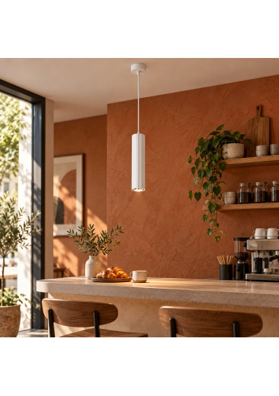 Tessa XD-IK292W – lifestyle scene above a cafe counter, example bulb