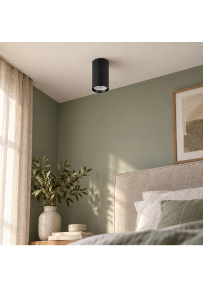 Tessa XD-IK290B – lifestyle scene in a linen bedroom, example bulb