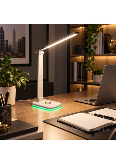 Alm White 12W white LED desk lamp – office desk