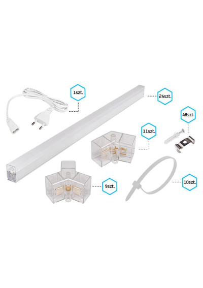 Hexagon 5L 240W – elementy i połączenia 4