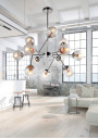 Lampa wisząca Best 12xE14 chromowy 82 cm - zdjęcie produktu 1