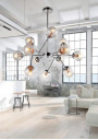 Lampa wisząca Best 12xE14 chromowy 82 cm - zdjęcie produktu 3