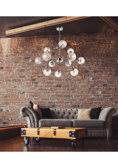 Best pendant light 12xE14 chromee 82 cm - product image 5