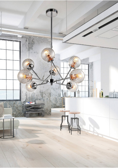 Best pendant light 8xE14 chromee 75 cm - product image 1