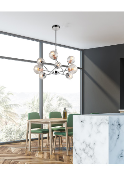 Best pendant light 8xE14 chromee 75 cm - product image 2