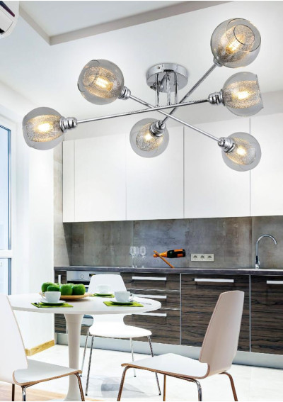 Dixi pendant light 6xE14 chromee 80 cm - product image 2