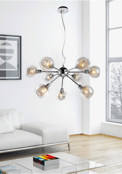 Dixi pendant light 9xE14 chromee 68 cm - product image 1