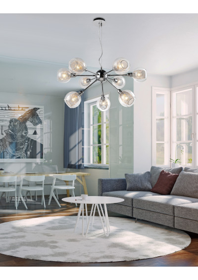 Dixi pendant light 9xE14 chromee 68 cm - product image 2