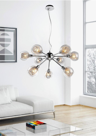 Lampa wisząca Dixi 9xE14 chromowy 68 cm - zdjęcie produktu 3