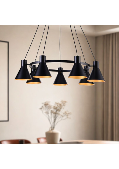 Lampa wisząca More 1xE27 czarny 78 cm - zdjęcie produktu 3