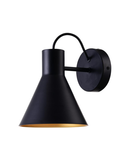 Lampa ścienna More 1xE27 czarny 18 cm