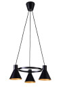 More pendant light 3xE27 black 55 cm