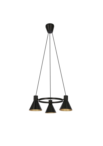 More pendant light 3xE27 black 55 cm - product image 2