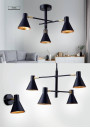 Lampa ścienna Less 1xE14 czarny matowy 13 cm - zdjęcie produktu 1