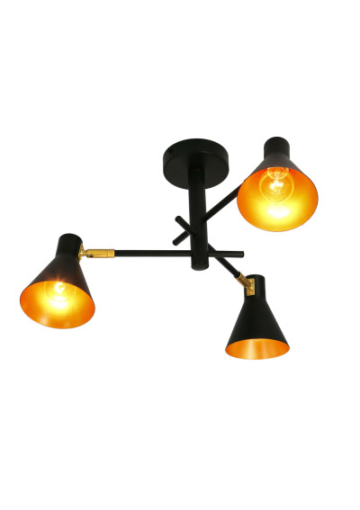 Less pendant light 3xE14 matt black 48 cm - product image 3