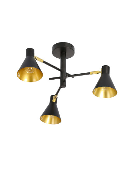 Less pendant light 3xE14 matt black 48 cm - product image 6