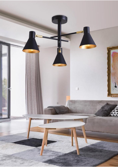 Less pendant light 3xE14 matt black 48 cm - product image 11